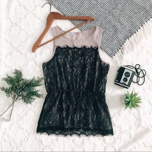 🌻Maurice’s Lace Peplum Tank Top
